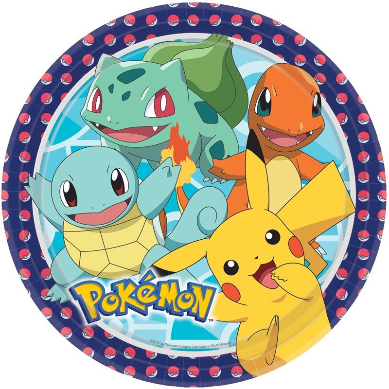 assiettes-pokemon-lot-de-8